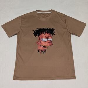 Bart Simpson Men's Brown Shirt M